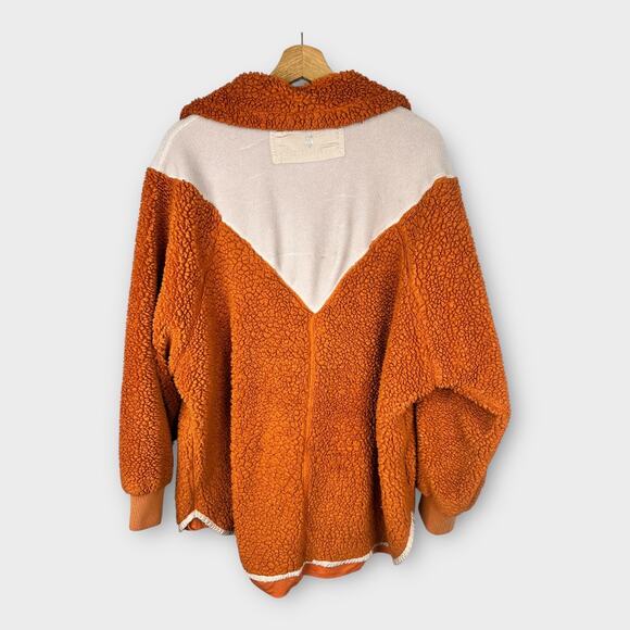 Free People Movement size Small Fall to Rise Quarter Zip Sherpa Fleece Pullover - Picture 3 of 12